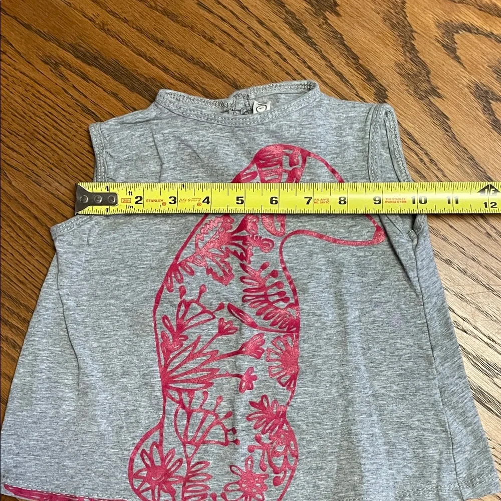 Unique Itiza amana Gray Kids Tank Top with Pink Dog Print size 1? Made in Mexico